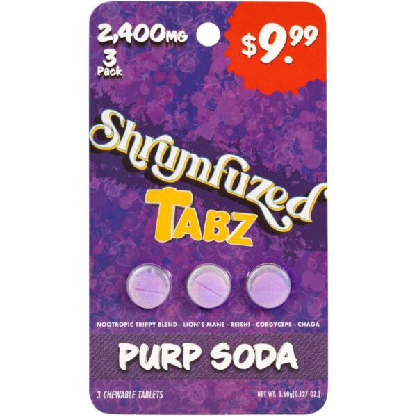 Shrumfuzed Tabz Nootropic Mushroom Tablets 3ct – Purp Soda